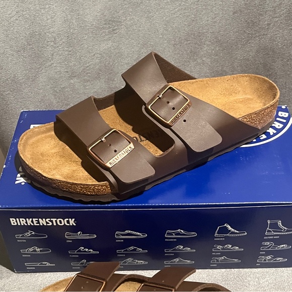 Birkenstock Women’s Arizona Sandals Birko-Flor Dark Brown Size 10US 41EU - Picture 10 of 16